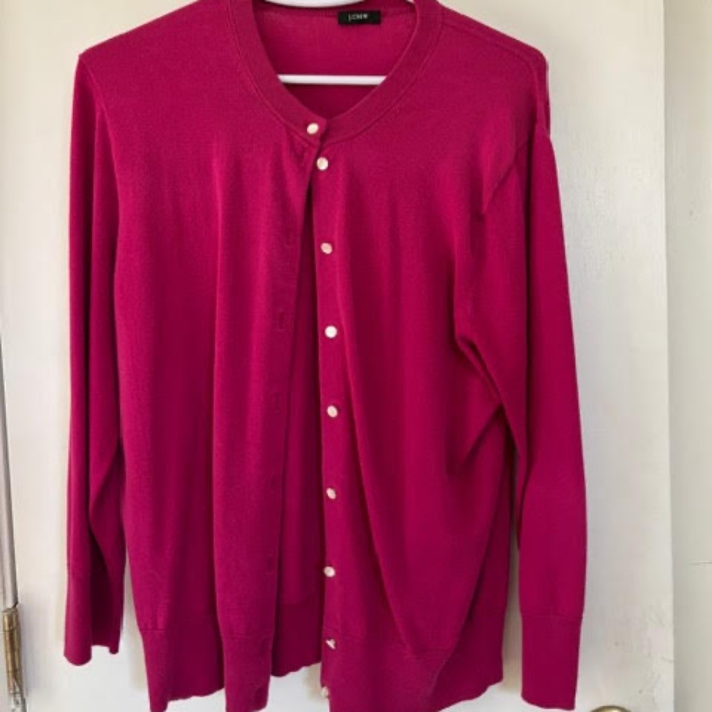 J. Crew Cardigan Fuchsia XS